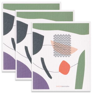 Eco-Friendly Swedish Dishcloths - Abstract B Set of 3 (Paper Towel Replacements)