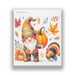 Eco-Friendly Swedish Dishcloths - Mixed Thanksgiving Gnomes set of 3