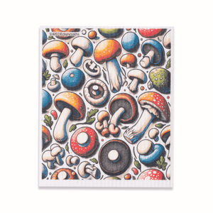 Eco-Friendly Swedish Dishcloths - Mushroom Collage (Paper Towel Replacement) - SWEDEdishcloths.com