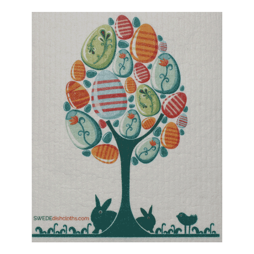 Easter Egg Tree One Swedish Dishcloth