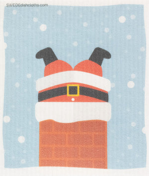 Santa in Chimney Single | ECO Friendly Absorbent Cleaning Cloth