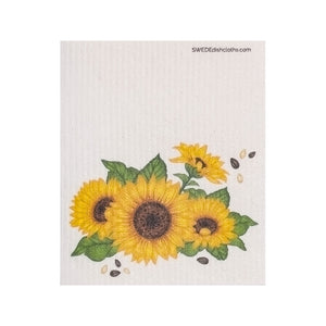 Golden Sunflower One Swedish Dishcloth