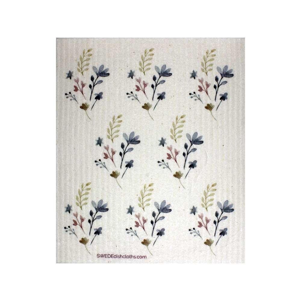 Purple Flowers Pattern Swedish Dishcloths | ECO Friendly Absorbent Cleaning Cloth