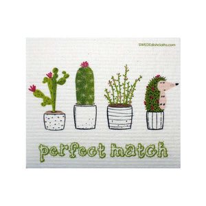 Cactus Perfect Match One cloth Swedish Dishcloths | ECO Friendly Absorbent Cleaning Cloth
