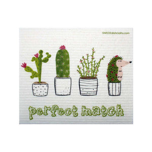 Cactus Perfect Match One cloth Swedish Dishcloths | ECO Friendly Absorbent Cleaning Cloth - SWEDEdishcloths.com