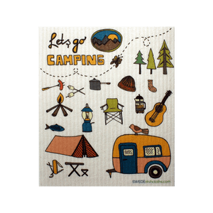 Lets go Camping One cloth Swedish Dishcloths | ECO Friendly Absorbent Cleaning Cloth - SWEDEdishcloths.com