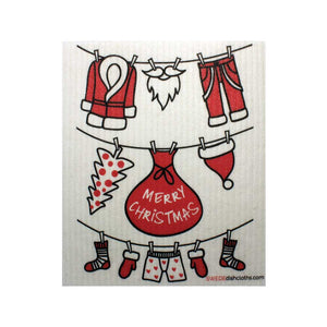 Mixed Christmas "B" Set of 3 cloths Swedish Dishcloths Eco Friendly Absorbent Cleaning Cloth - SWEDEdishcloths.com