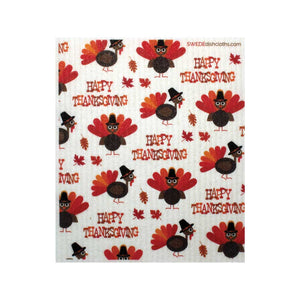 Mixed Thanksgiving "B" Set of 3 cloths (One of each design) Swedish Dishcloths ECO Absorbent Cleaning Cloth - SWEDEdishcloths.com