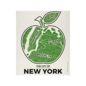 NYC Green Apple One cloth Swedish Dishcloths | ECO Friendly Absorbent Cleaning Cloth - SWEDEdishcloths.com
