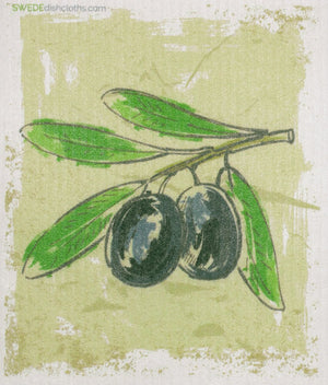 Olive Branch Single | ECO Friendly Absorbent Cleaning Cloth - SWEDEdishcloths.com