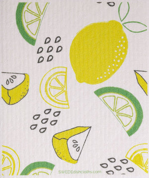 Swedish Dishcloth (Fruit Collage) Set of 4 (One of each design) Paper Towel Replacements | Swededishcloths - SWEDEdishcloths.com