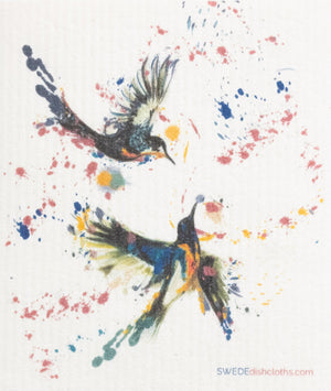 Swedish Dishcloth Mixed Hummingbirds Set of 3 Sponge cloths - SWEDEdishcloths.com