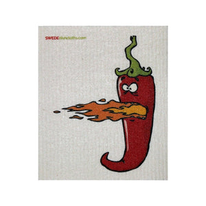 Swedish Dishcloth One Swedish Dishcloth Hot Chili Pepper Design - SWEDEdishcloths.com