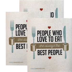 Swedish Dishcloth Set of 3 each Swedish Dishcloths Best People Design - SWEDEdishcloths.com